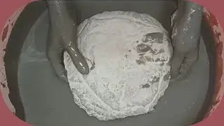Soft Cement Slabs Crumbling in 💦 & Paste Mixing/Playing ASMR #671 (ov)