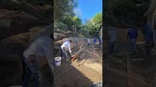 removing concrete form #construction #concrete #curve #retainingwall