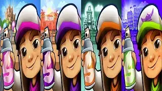 Subway Surfers: Пасхальный Эдинбург 2025 🆚 Голливуд 2024 🆚 Дом призраков 2023 🆚 Копенгаген 2022