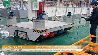 Machinery Manufacturing Plant Telecontrol Electric Railway Transfer Cart#machine #tech #transporter