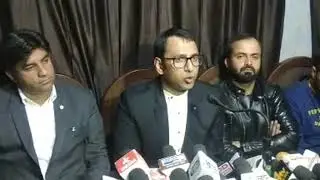 Press conference|Senior PDP leader and MLC Firdous Tak