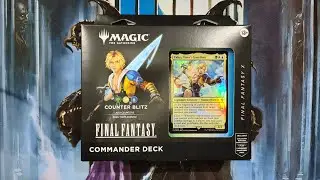 Final Fantasy Tidus, Yuna's Guardian MTG Commander Deck Unboxing and Sleeving ASMR