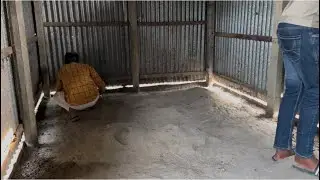 আজকে ঘরের মেঝের কাজ ধরা হলো। আর অল্প কিছুদিনের মধ্যে কাজ সম্পন্ন হয়ে যাবে/#Imran village blogger