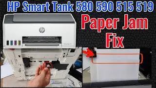 How Fix HP Smart tank 580 all in one paper jam issue. HP Smart Tank 515 590 E4 Paper Jam problem Fix
