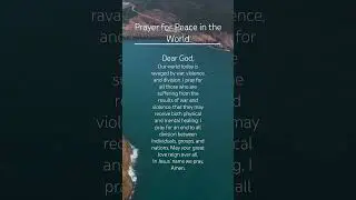 Prayer for Peace in the World #god #love #prayer #catholic #jesus #peace