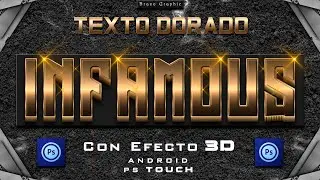 COMO HACER LETRAS DORADAS EN 3D PS TOUCH -BR4VO GRAPHIC +6500 FUENTES DE REGALO😱