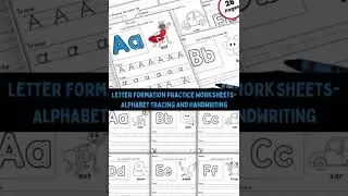 Letter Formation Practice Worksheets  Alphabet Tracing and Handwriting