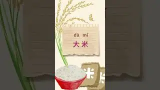 Chinese Learning Cards-🌾➡️🍚How to say rice in Chinese?-大米