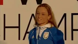 Swimming   women's 100m breaststroke SB12 medal ceremony   2013 IPC Swimming World Championships