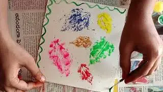 LEAF PAINT🌿 using hibiscus(మందార)🌺 leaves||#art #leaf #hibiscus #video #anyascrativeworld