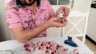 JEL MUM İLE BARDAKTA BİBLO SÜSLEMESİ ,EN GÜZEL HEDİYE