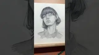 Pencil portrait drawing✍️ #draw #short #asmrart
