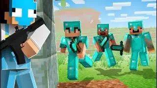 Minecraft but we have guns (speed runner vs hunters) 