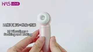 Model：LL-24034，Mini Hammer Vibrator | 10 Vibration + Suction + Licking Modes | OEM/ODM Available