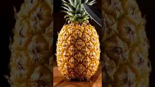 ultra realistic pineapple slicing asmr | cinematic fruit cutting | satisfying 4k macro close-up