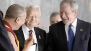 Bush presents Congressional Gold Medal to Dalai Lama