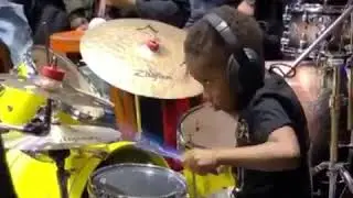 4 Year Old Baby Boy Drummer Shines At NAMM Show