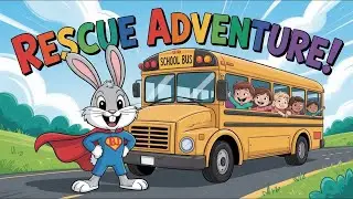 Benny Bunny Saves the Day! 🐰🚍   45 Minute Rescue Bus Adventure for Kids