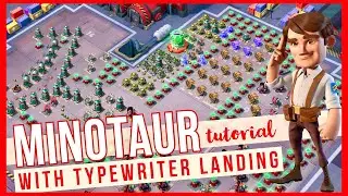 tutorial MINOTAUR and the TYPEWRITER landing 👌🏼 BOOM BEACH attack strategy/gameplay