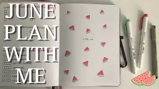 june 2023 plan with me | watermelon theme 🍉