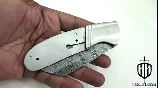 Folding Knife For Men Camping Pocket Folding Blank Blade Knife Making Supply Liner lock Folder Blade