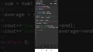 C++ program to find sum and average of 2 numbers || #shorts