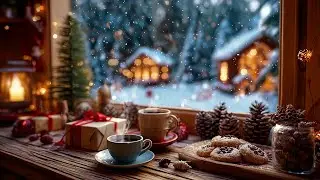 Fireplace Piano Escape 🔥 Cozy Winter Christmas Night for Deep Sleep and Relaxation