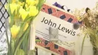John Lewis memorial takes shape near White House