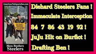 DIEHARD PITTSBURGH STEELERS FANS! IMMACULATE INTERCEPTION! JUJU HIT ON BURFICT! NFL FANS TOM GROSSI