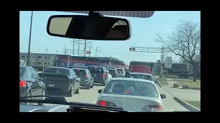 MD-W Metra and Freight Train through Itasca- Rohlwing Road-3/21/21
