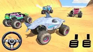 Impossible Ramp car race fish monster truck extreme race android gameplay offline 