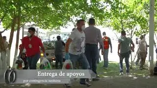 Entrega de apoyos por parte de la Alcaldesa Marina Vitela