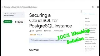 Securing a Cloud SQL for PostgreSQL Instance #GSP920 #qwiklabs #arcade #googlecloudskillsboost
