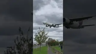 777 da Latam pousando em Londres