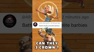 Can Battle Healer and Elite Barbarians 3 Crown ? #clashroyale
