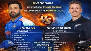 👉 India vs New Zealand 1st ODI 2026 🏏 | Playing 11 | Head to Head Records 