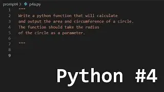 Solving Python Prompts #4 | Area & Circumference of a Circle