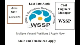 WSSP jobs 2020 || Male and Female can Apply || Qualification Bachelor to phd.