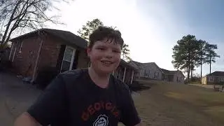Front yard jumping.