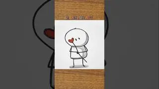 Draw a cute stick-man  #drawingvideo #sketchdrawing #drawing
