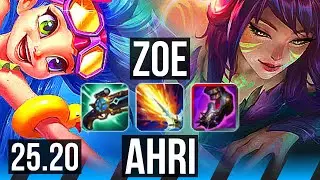 ZOE vs AHRI (MID) | 14/1/8, Godlike | KR Diamond | 25.20