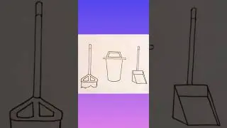 how to draw cleaning tools