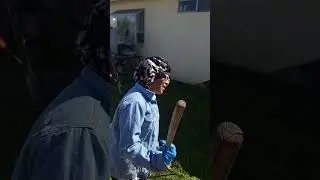 The Weed Wacker And Rake Game #cuttinggrass #chores #savemoney #dadsday #yardwork