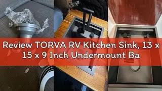 Review TORVA RV Kitchen Sink, 13 x 15 x 9 Inch Undermount Bar Sink Premium Stainless Steel Single Bo