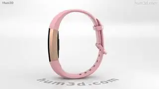 Fitbit Alta HR Soft Pink 3D model by 3DModels.org