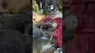 A Custom Fire Hydrant and a Truck Waterfall @streamworksdesigns5389  #waterfall #trucklover