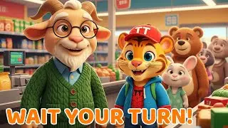 Waiting in Line 🛒 Song for Kids | Learn Patience | Tiger Tales Channel