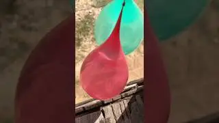 Experiment dropping balloons from a tall building #balloon