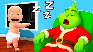 Baby Escapes GRINCH in ROBLOX!