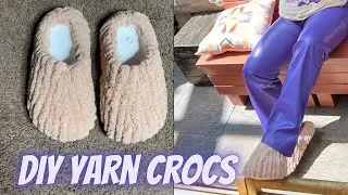 DIY YARN CROCS